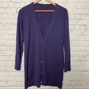 Eileen Fisher Eggplant Purple Knit Cardigan XS